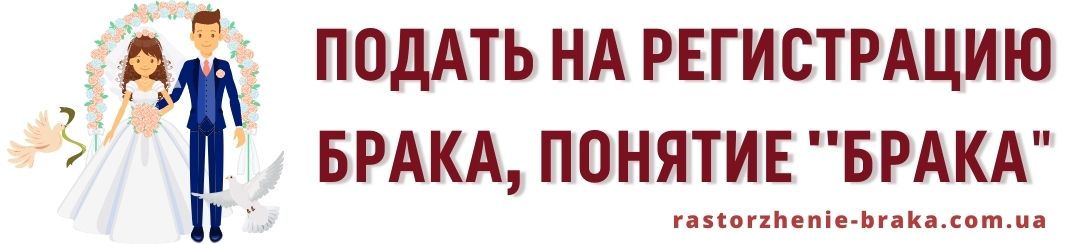 Подать на регистрацию брака, понятие брака