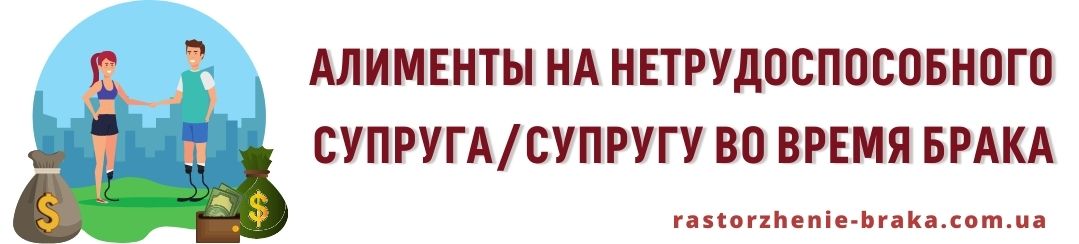 Алименты на нетрудоспособного супруга/супругу во время брака Алименты на нетрудоспособного супруга/супругу во время брака