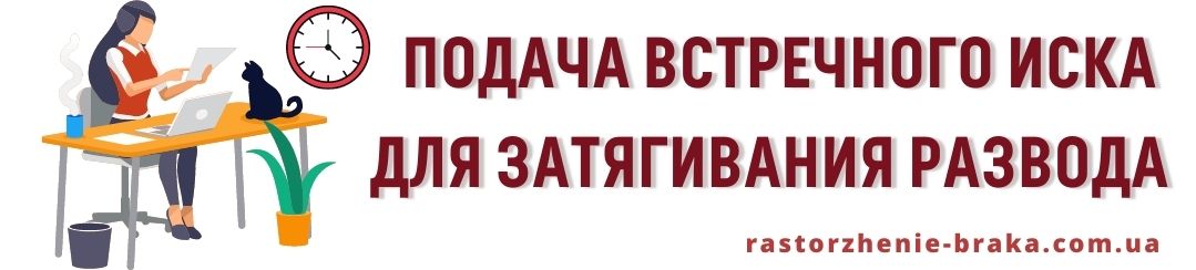 Подача встречного иска для затягивания развода