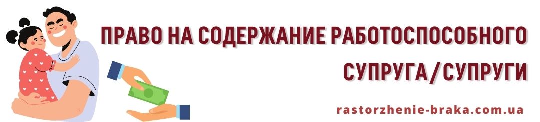 Право на содержание работоспособного супруга/супруги Право на содержание работоспособного супруга/супруги