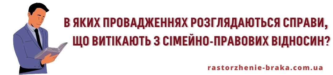В яких провадженнях розглядаються справи, що витікають з сімейно-правових відносин?