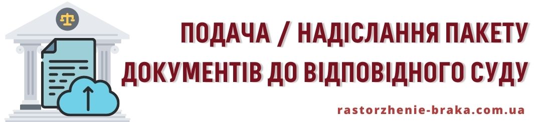 Подача / надіслання пакету документів до відповідного суду