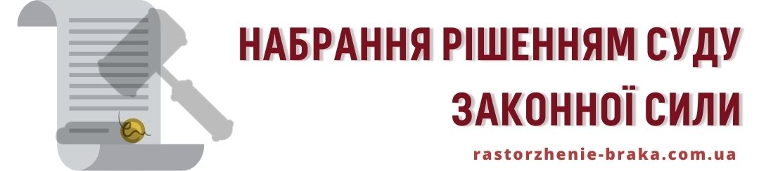 Набрання рішенням суду законної сили