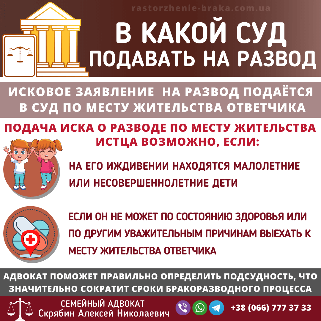 В какой суд подавать на развод