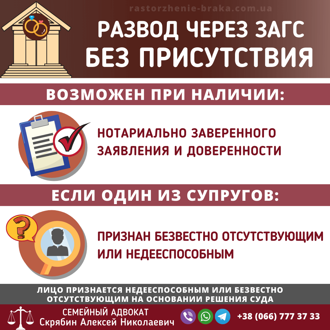 Развод через ЗАГС без присутствия Развод через ЗАГС без присутствия
