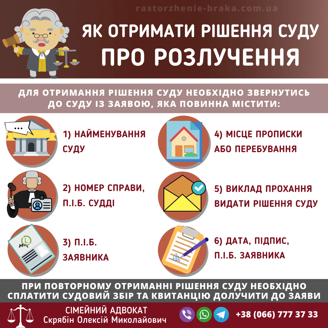Як отримати рішення суду про розлучення